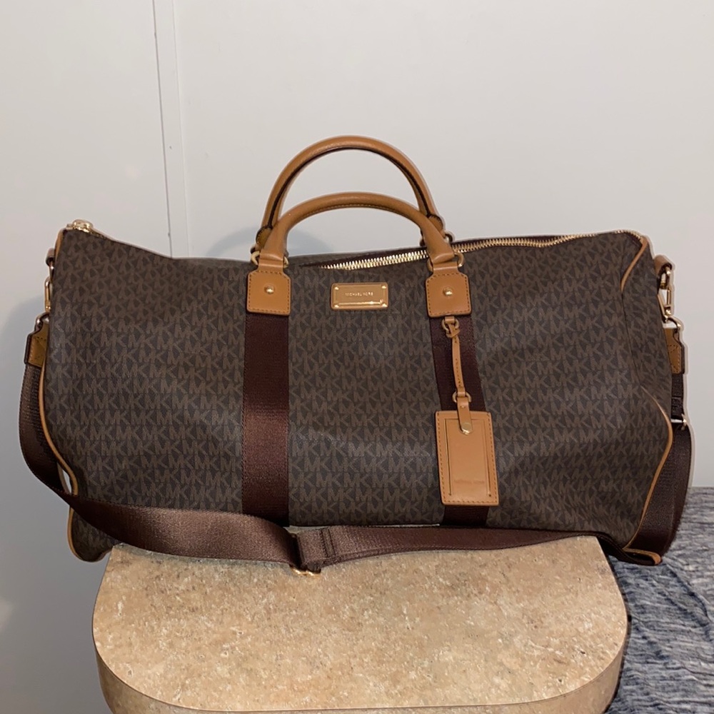 Brown Unisex Michael Kors MK Duffle Bag - NWT
